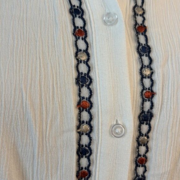 Now + Gen by Sonoma Goods For Life® Embroidered Midi Shirtdress Sz XS - Picture 5 of 12